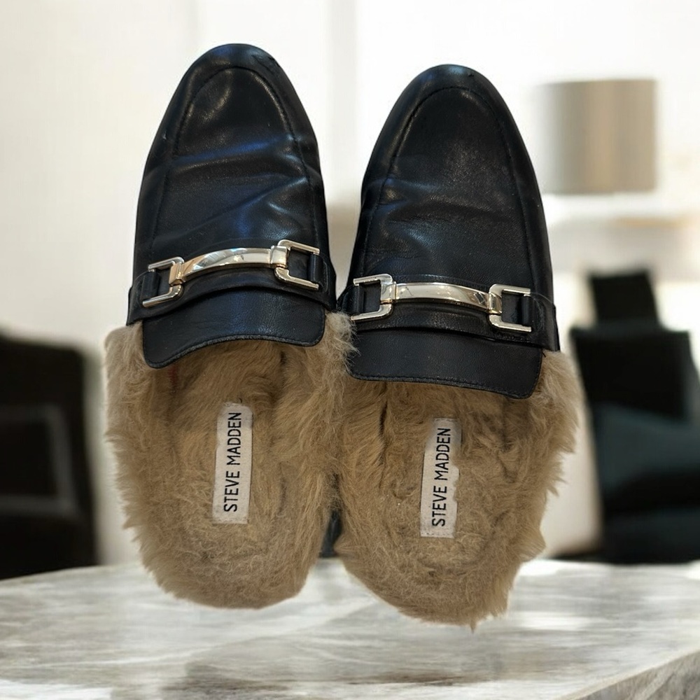 Steve Madden Khloee Fur-Lined Loafers – Size 7